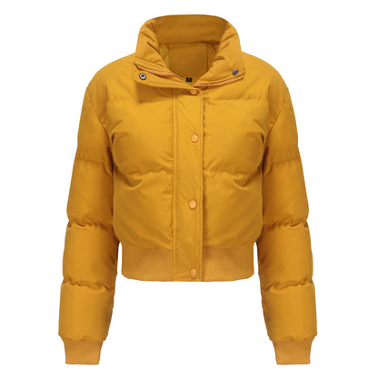 Cotton High Collar Padded Puffer Jacket