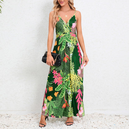 Sexy Strap Backless Slimming Maxi Dress