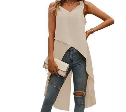 Elegance Back Drape Tank Top