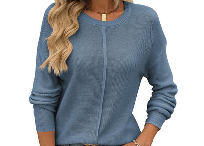 Long Sleeve Knitted Thick Needle Casual Sweater