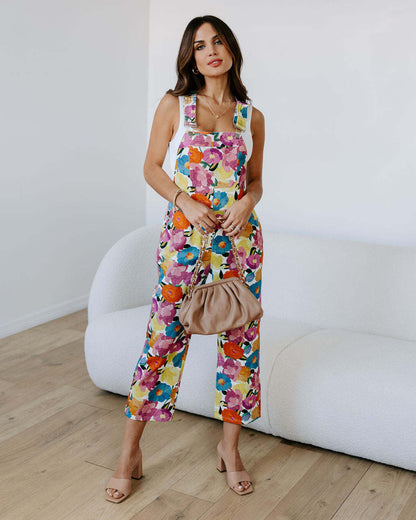 Trend Casual Cool Classic Printing Loose Jumpsuit