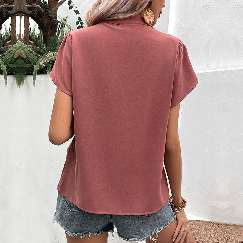 Pullover V-Neck Blouse