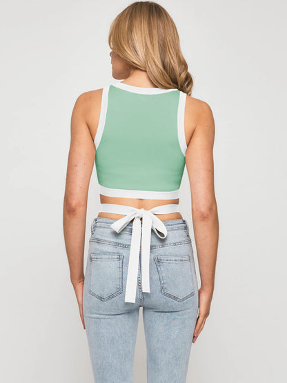 Summer Ultra Short Sexy Thread Rope Bare Cropped Top