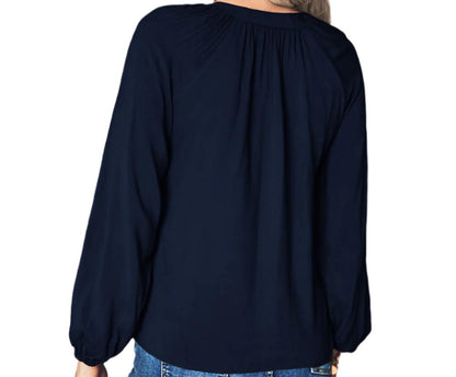 V-neck Long Sleeve Top