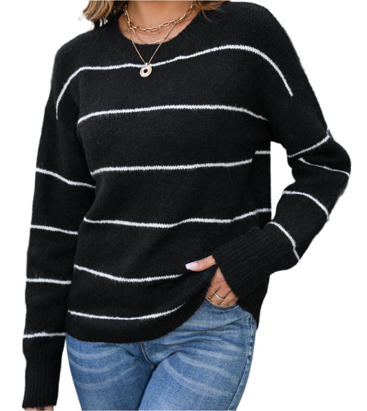 Striped Knitwear Pullover Sweater