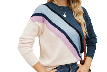 Oblique Striped Sweater