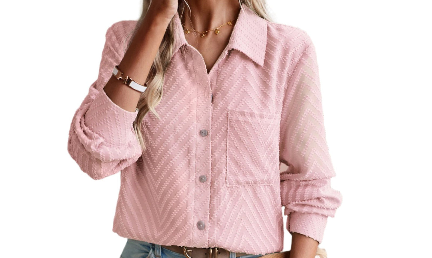 Jacquard Long Sleeve Shirt