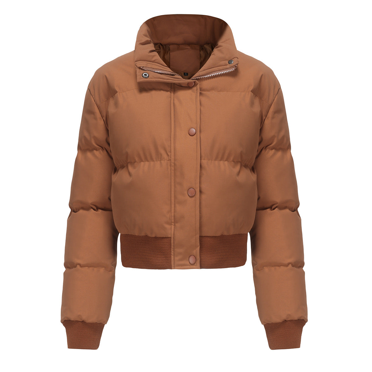 Cotton High Collar Padded Puffer Jacket