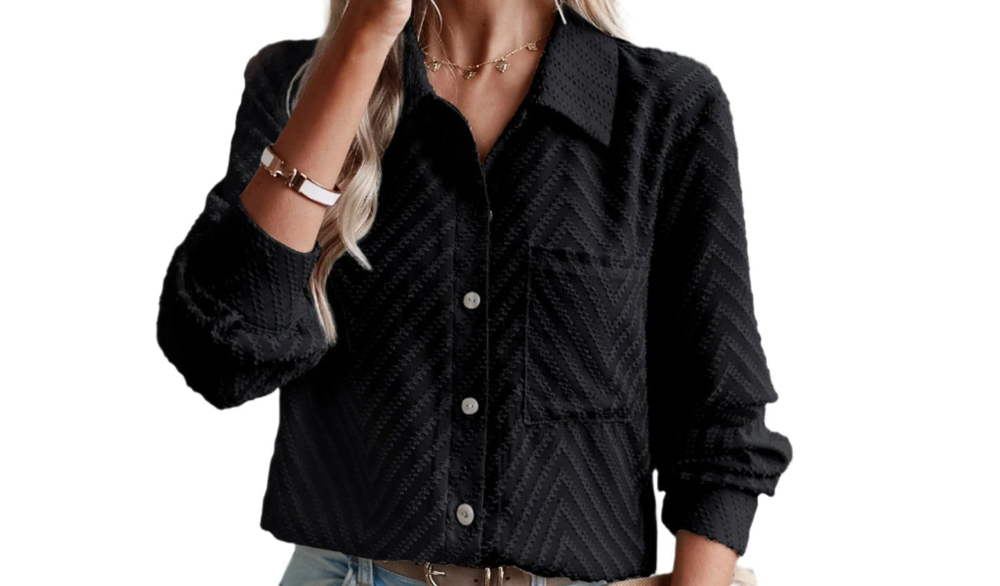 Jacquard Long Sleeve Shirt