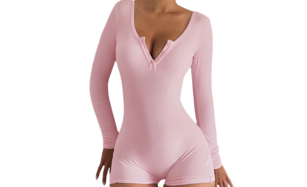 Rib Tight Loungewear Romper