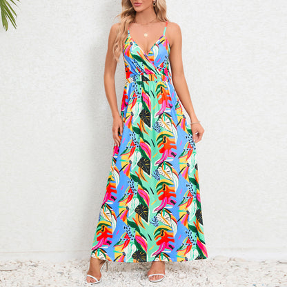 Sexy Strap Backless Slimming Maxi Dress