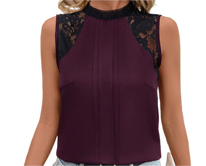 Lace Sleeveless Blouse