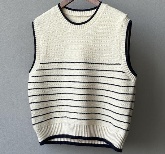 Round Neck Vest Knitted Sweater