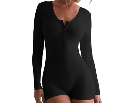 Rib Tight Loungewear Romper