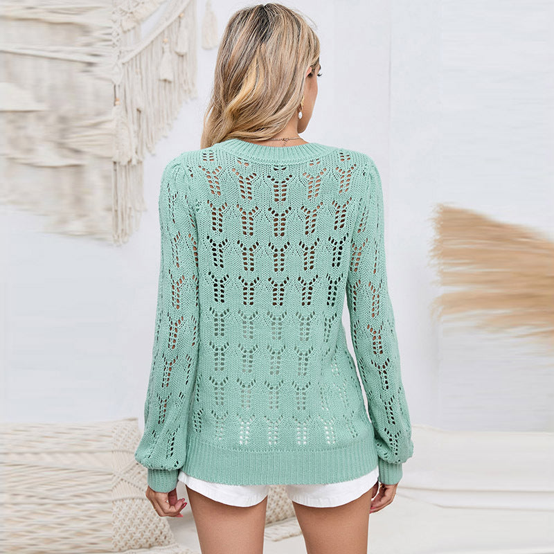 Casual Cutout Knitted Sweater