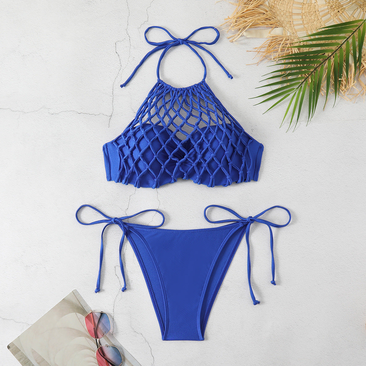 Mesh Hollow Cutout Sexy Low Waist Bikini