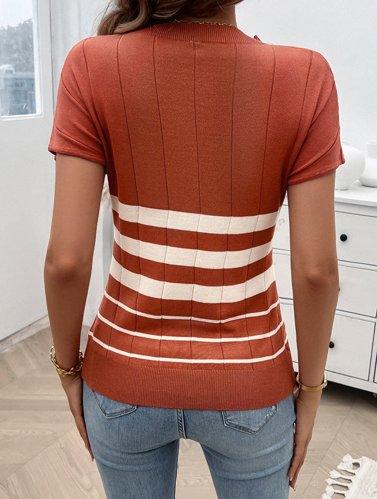 Elegant Slim Striped Sweater