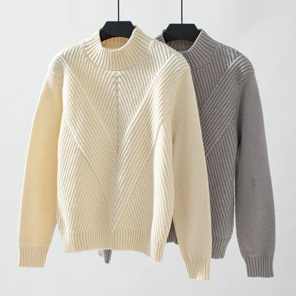 Half Collar Pullover Sweater