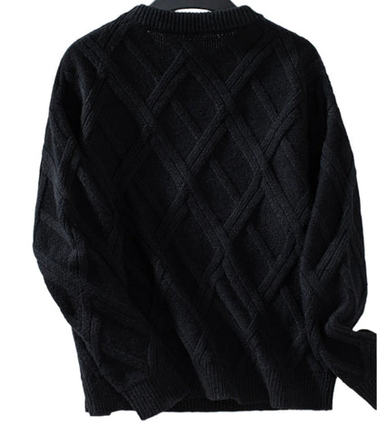 Diamond Pullover Knitted Sweater