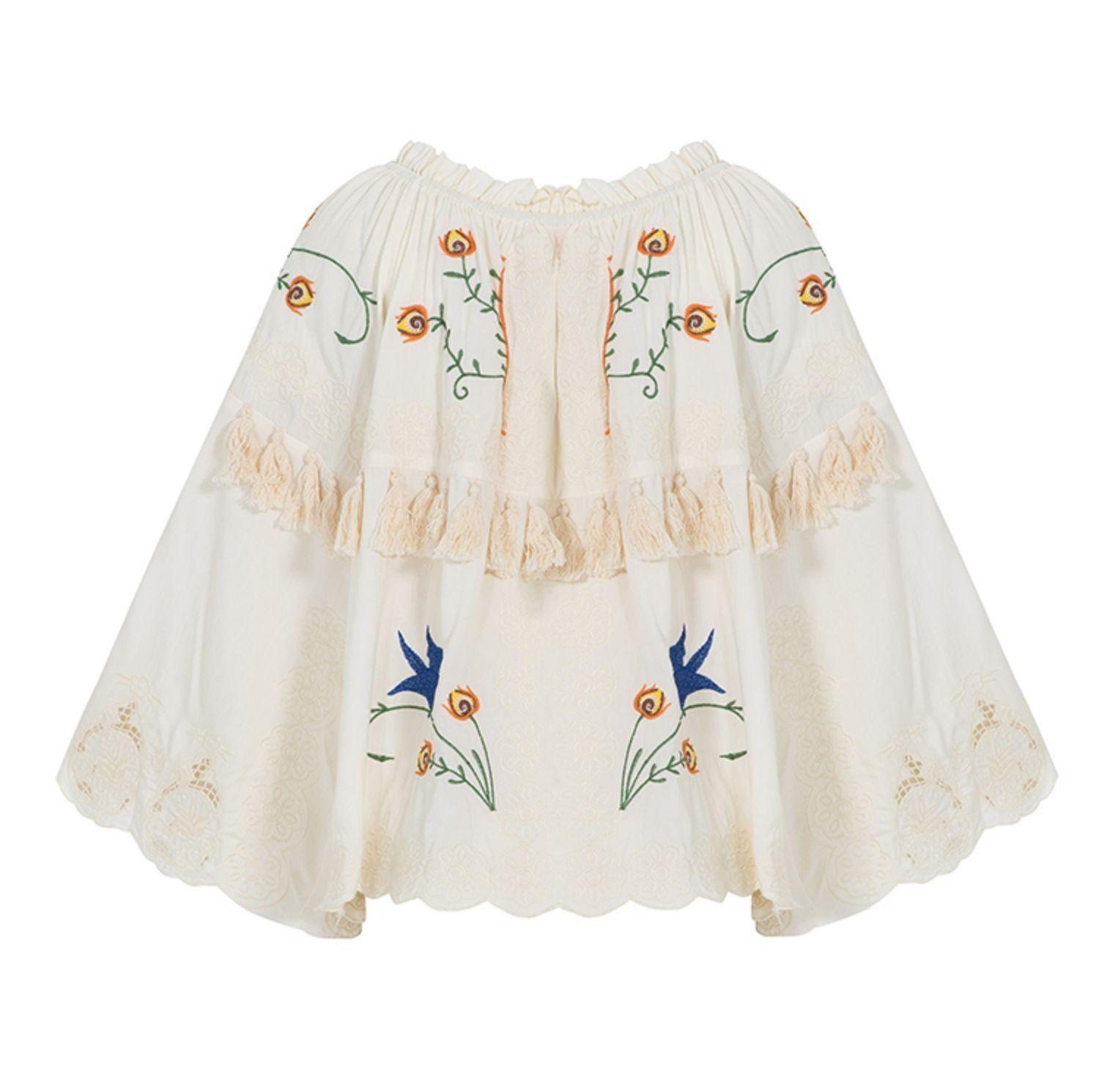 Bohemian Flower Embroidered Fringe Top - Tamra.Shop.Social