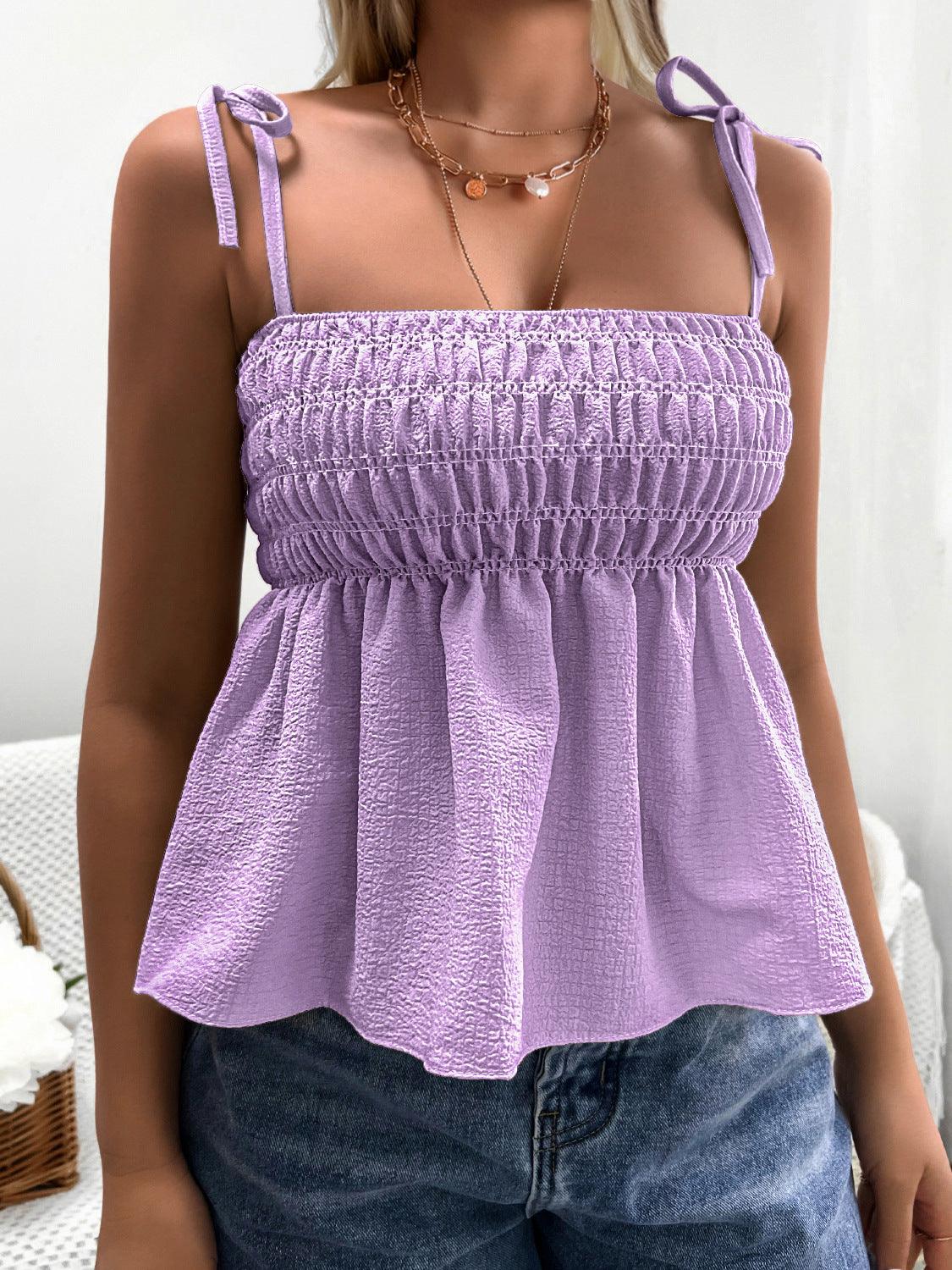 Casual A-Line Shoulder Tie Top - Tamra.Shop.Social