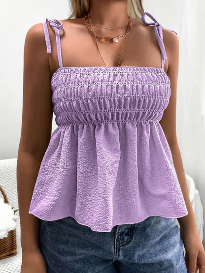 Casual A-Line Shoulder Tie Top - Tamra.Shop.Social