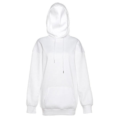 Long Sleeve Pocket Loose Printed Thermal Hooded Sweatshirt - Tamra.Shop.Social
