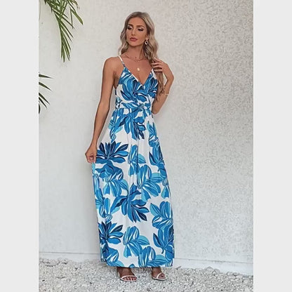 Sexy Strap Backless Slimming Maxi Dress