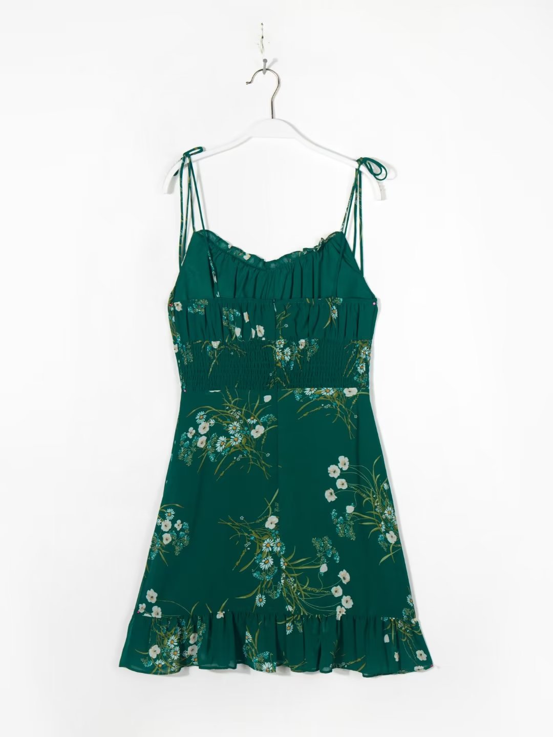 Fresh Pastoral Ruffled Printed Slip Dress - tamrashopsocial