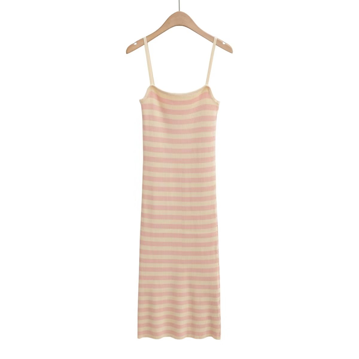 Striped Elastic Knitted Sheath Dress - Tamra.Shop.Social