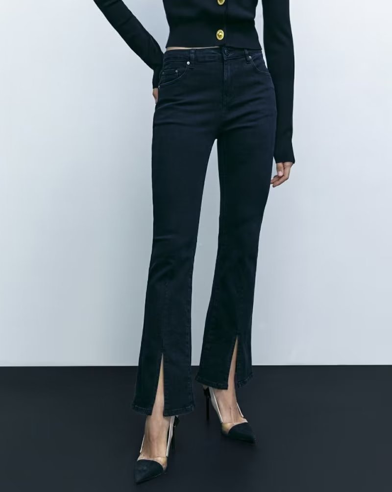 Retro High-waist Black Slit Pants Skinny Jeans - Tamra.Shop.Social