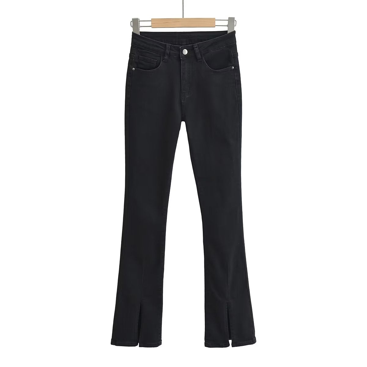 Retro High-waist Black Slit Pants Skinny Jeans - Tamra.Shop.Social