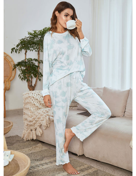 Casual Tie Dyed Pajamas Set