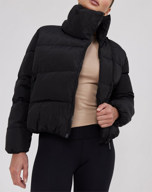 French Winter Turtleneck Zipper Quilted Jacket - tamrashopsocial