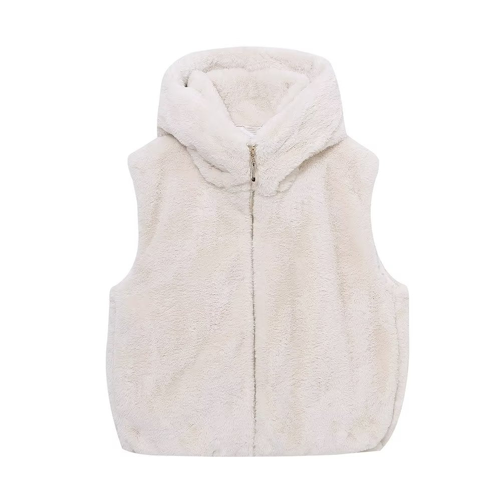 Casual Hooded Sleeveless Coat Women