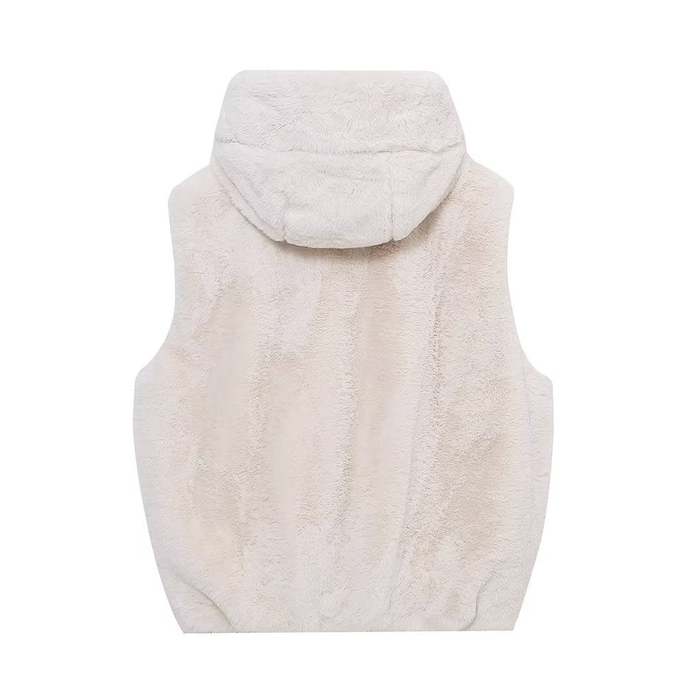 Casual Hooded Sleeveless Coat Women