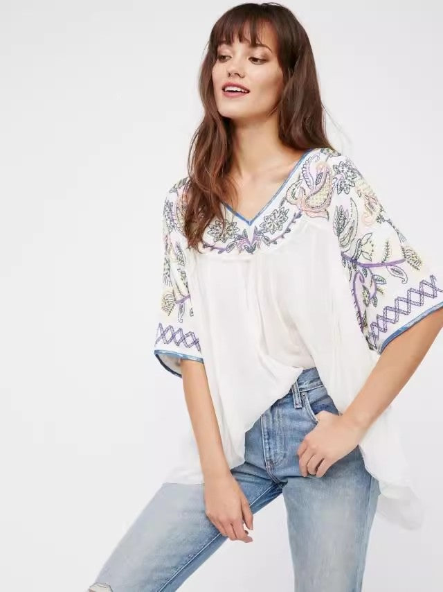 Women Embroidered Beaded Top - tamrashopsocial