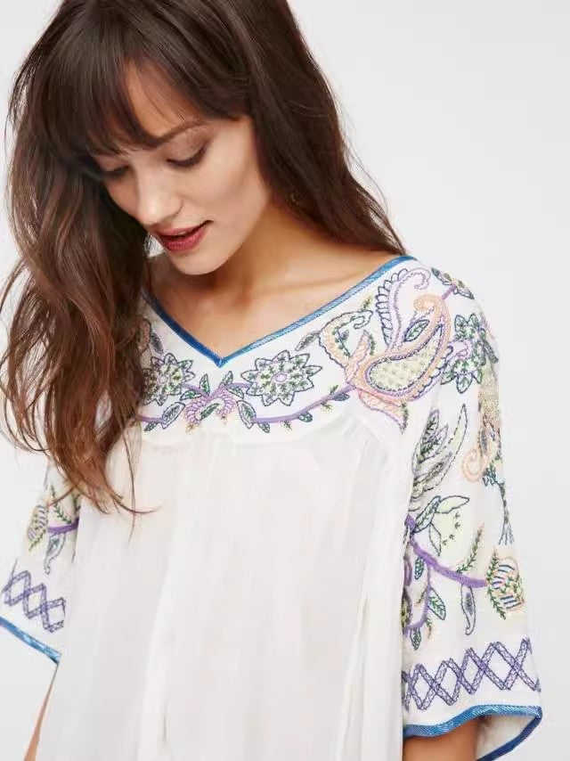 Women Embroidered Beaded Top - tamrashopsocial