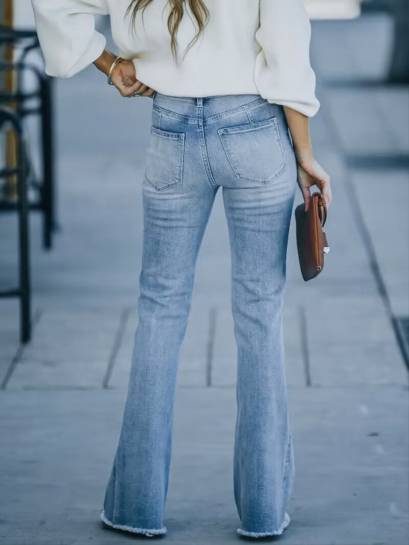 Bootcut High Waist Slim Blue Jeans