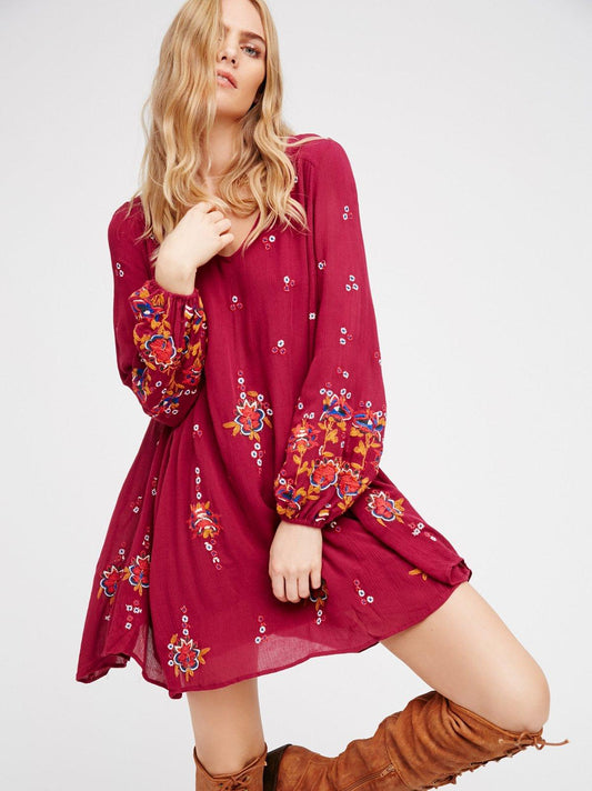 Bohemian Embroidered Dress - Tamra.Shop.Social