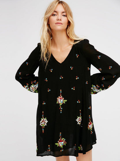 Bohemian Embroidered Dress - Tamra.Shop.Social