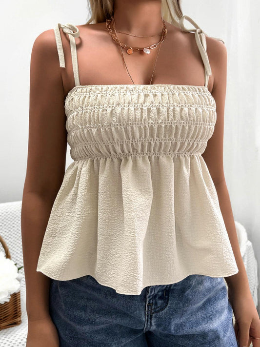 Casual A-Line Shoulder Tie Top - Tamra.Shop.Social