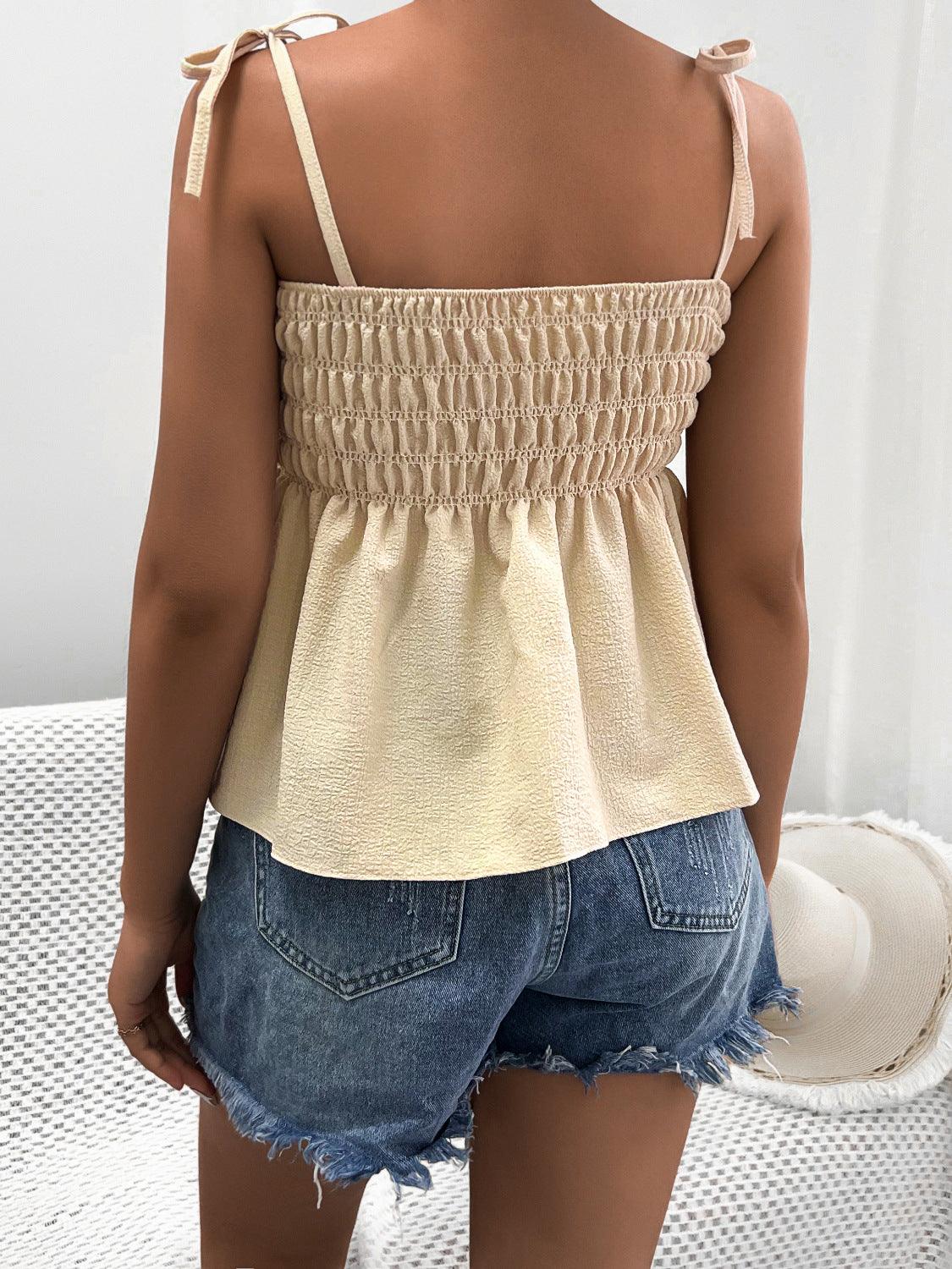 Casual A-Line Shoulder Tie Top - Tamra.Shop.Social