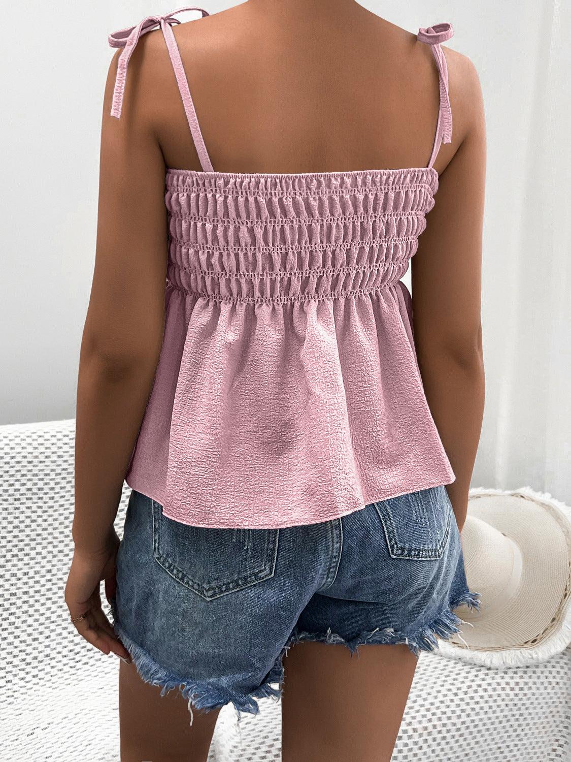 Casual A-Line Shoulder Tie Top - Tamra.Shop.Social