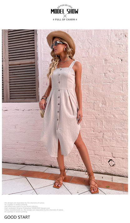 Cotton Linen Dress - Tamra.Shop.Social