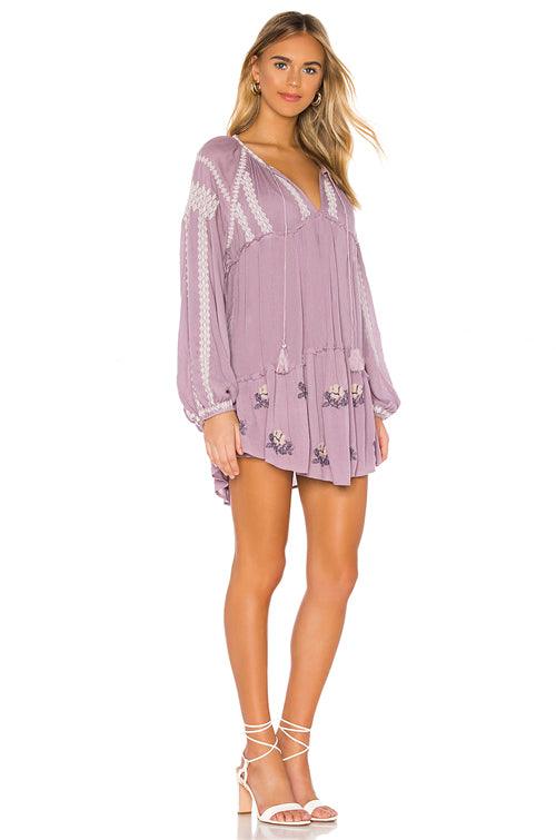 Embroidered Flower Dress Bohemian Long Sleeve Dress - Tamra.Shop.Social