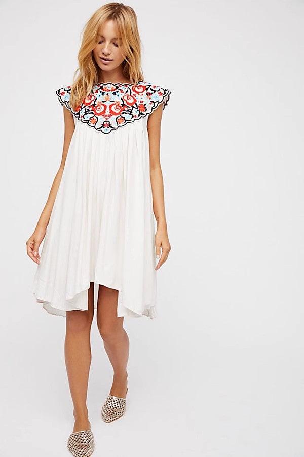 Embroidery Loose Dress - Tamra.Shop.Social