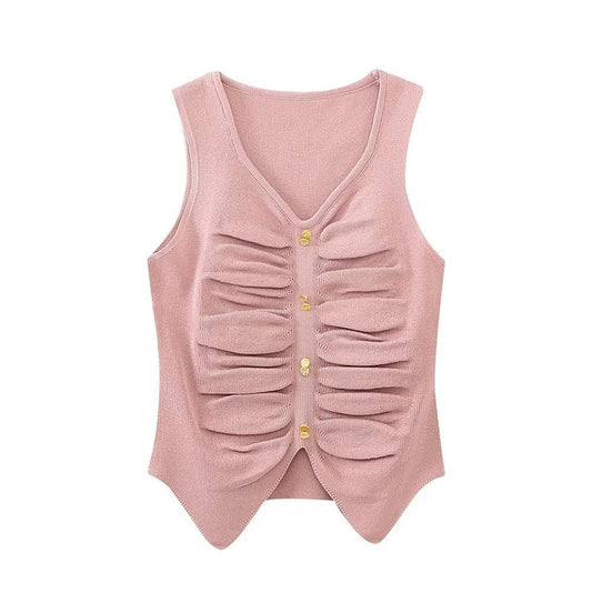 Fold Split Sexy Sling Bottoming Vest Top - Tamra.Shop.Social