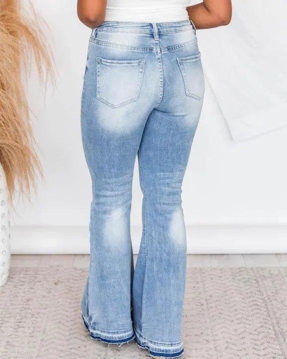 High-Waist Retro Flared Jeans - Tamra.Shop.Social