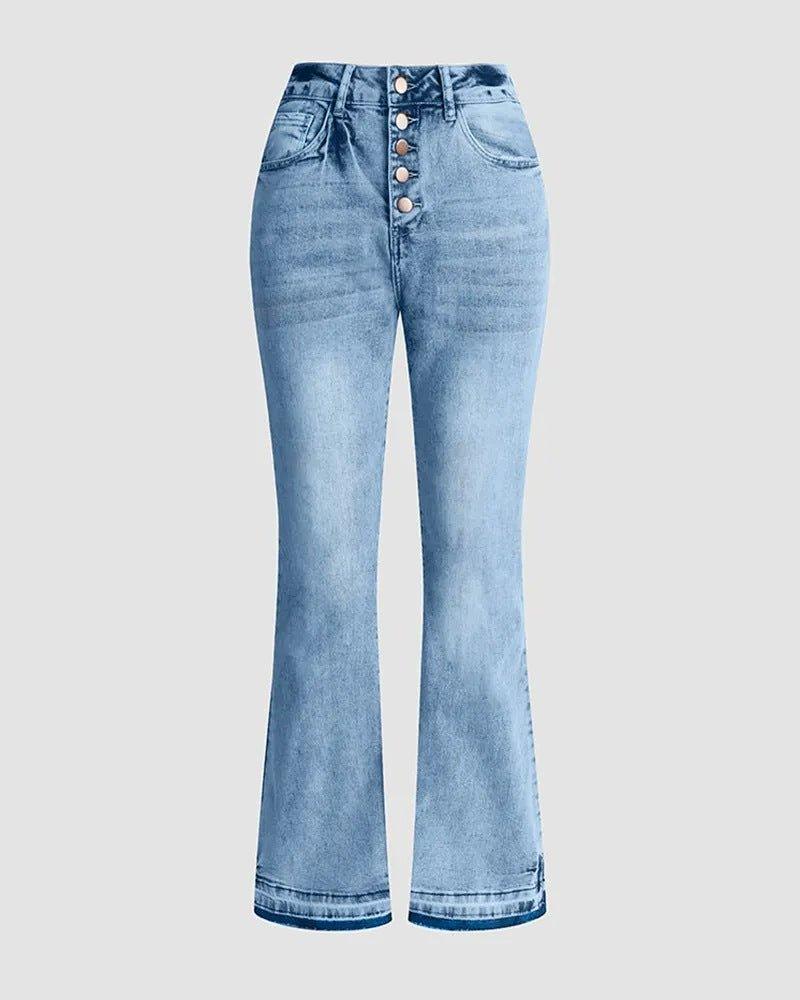 High-Waist Retro Flared Jeans - Tamra.Shop.Social